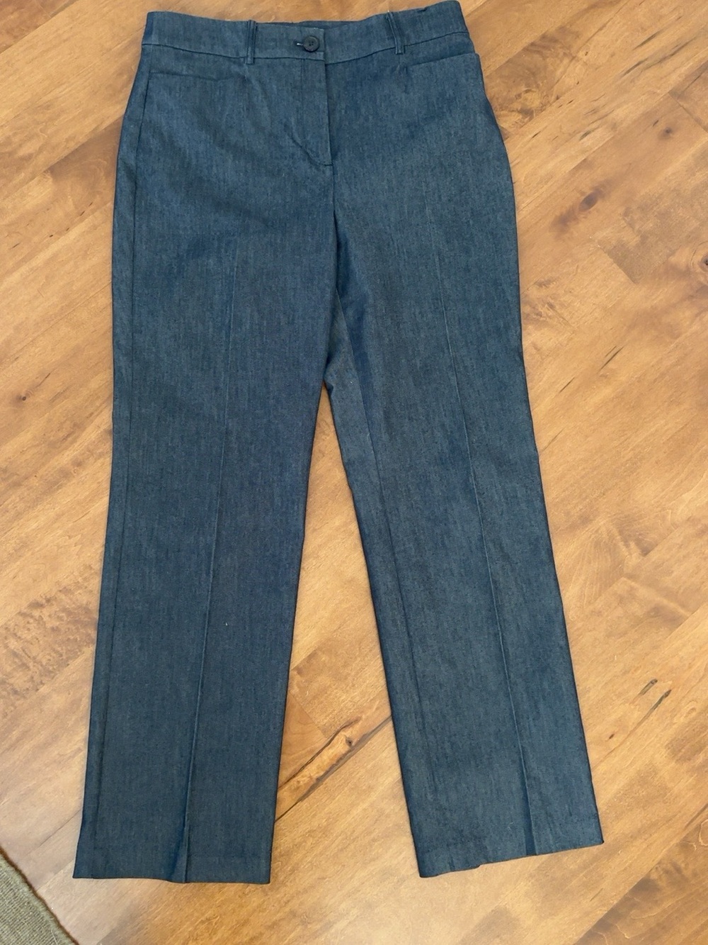 LOFT The Parker Straight Leg Pants Denim Blue Gray Size 8 NWOT